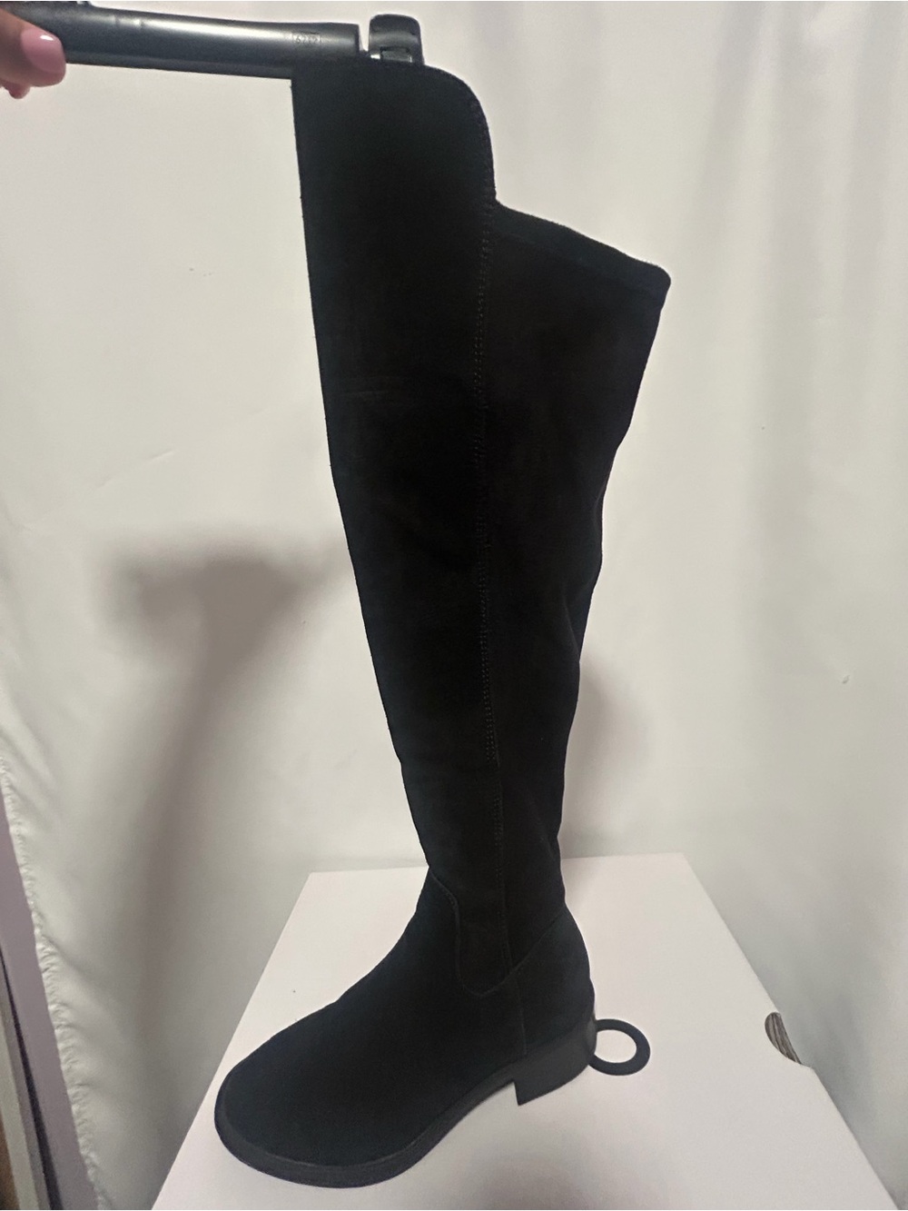 Aldo Black Suede Over-the-Knee Boot